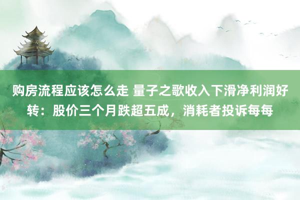 购房流程应该怎么走 量子之歌收入下滑净利润好转：股价三个月跌超五成，消耗者投诉每每