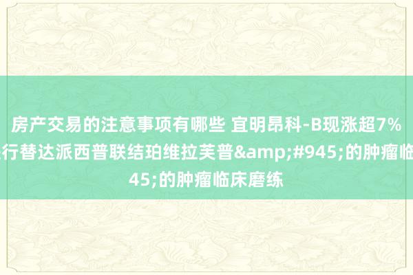 房产交易的注意事项有哪些 宜明昂科-B现涨超7% 获批进行替达派西普联结珀维拉芙普&#945;的肿瘤临床磨练